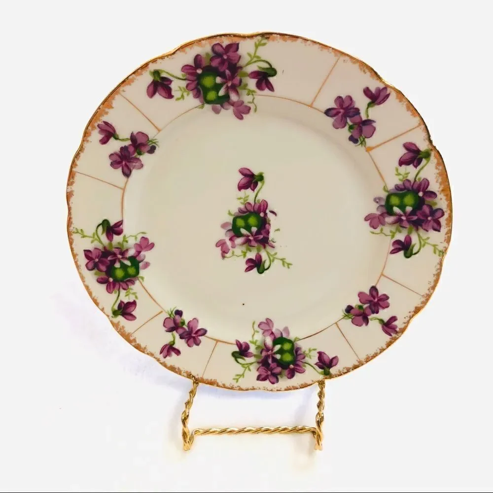 Vintage Floral Porcelain Decorative Plate